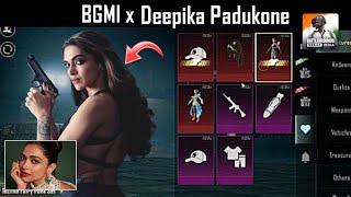 Bgmi New Collaboration With Deepika Padukon  Deepika Padukon Outfit & Gun Skin Here