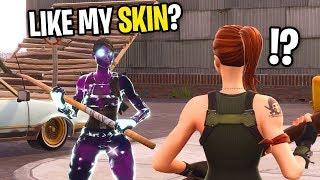 I GOT THE FEMALE GALAXY SKIN ON FORTNITE CARRYING PS4 PLAYER WITH IT