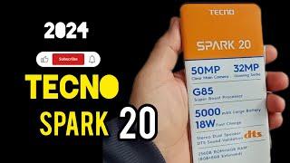 Unboxing Tecno Spark 20 8256GB REVIEW TEST CAMERA fiche technique price