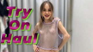 4K Transparent Try on Haul  Style lesson with me