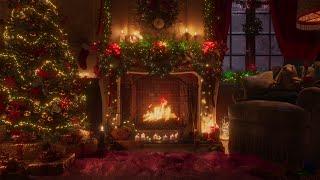 A Cozy Christmas Ambience  Sheltering From The Snow  Wind Sounds For Sleeping  4K