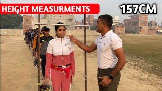 HEIGHT MEASUREMENTS -157CM  Delhi Police ‍️ Height Measurements  Height Kaise Napi Jati Hai