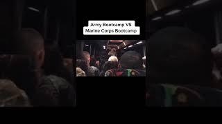 Bus ride to Bootcamp ARMY VS. MARINES  #military