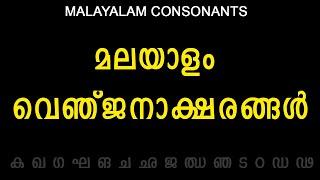 Malayalam Consonants  Malayalam Vyanjanaksharangal   Malayalam Vyanjanangal  Malayalam Letters