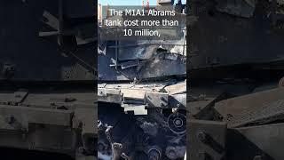 Destroyed American  tank M1 Abrams