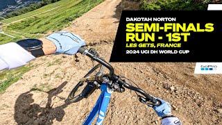 GoPro Dakotah Norton Goes Back to Back 1st Place in Qualis and Semis - 24 UCI DH MTB World Cup