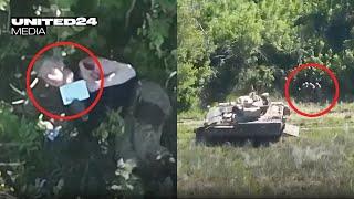 Wounded Ukrainian soldier surrounded by Russians is rescued by  drone and US-made Bradley IFV