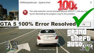  GTA 5 Error Resolved Successfull  because XINPUT1_3.dll was not found  Full Tutorial