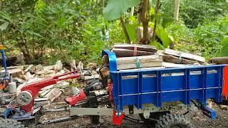 TRAKTOR SAWAH MINIATUR MUAT KAYU FULL OLENG