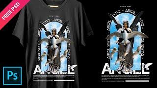 Statue of Angels Streetwear Design - Tutorial Photoshop CC 2022