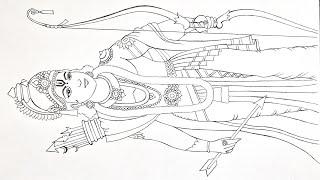 Easy Lord Shree Rama Drawing for Beginners  Lord Shree Rama Drawing Step by Step