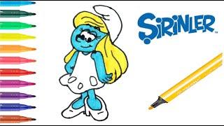 Easy Drawing Smurfette I Kolay Şirine Çizimi I Şirinler Nasıl Çizilir?