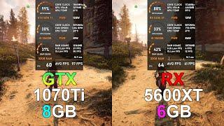 GTX 1070 Ti vs RX 5600 XT - Test in 10 Games tested in late 2023