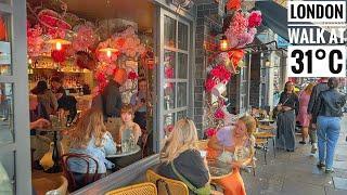 London’s Sizzling Summer 31°C Heatwave Walk in Central London  4K HDR Tour 2024