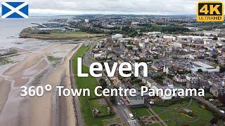 Leven - Town Centre Panorama  Scotland  UK - 4k 360°