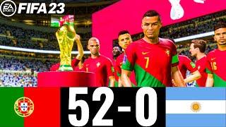 FIFA 23 - PORTUGAL 52-0 ARGENTINA  FIFA WORLD CUP FINAL QATAR 2022  PS5 GAMEPLAY 