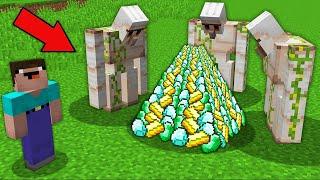 WHY DO RARE IRON GOLEMS OWE ME A LOT OF TREASURE IN MINECRAFT ? 100% TROLLING TRAP 
