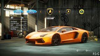 Need for Speed The Run - All Cars  List PC UHD 4K60FPS