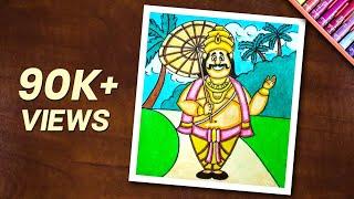 Onam festival drawing  onam drawing step by step  how to draw onam festival