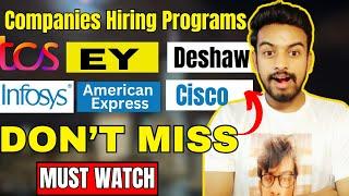 EY Infosys TCS Deshaw Cisco Wipro Biggest Update  OFF Campus Drive For 2025 2024 Fresher Job