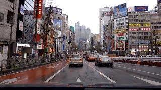 東京都心ドライブ 飯田橋 - 内堀通り - 新宿 - 初台 一般道 4k 車載動画 201504