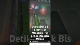 Rekaman Bis Study Tour Menabrak Truk. SmpN 1 Wonosari Malang #beritaterkini #laka #bus #studytour