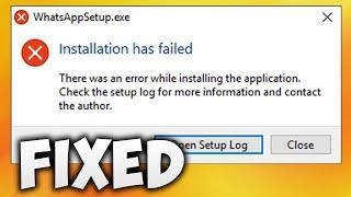 How To Fix WhatsApp Installation Has Failed Error - There Was Error While Installing The Application