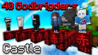 I Made 40 Players Godbridge l Hypixel Bedwars Castle