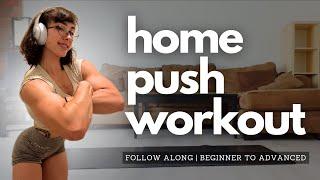 HOME PUSH WORKOUT  under 10 min follow along bodyweight workout