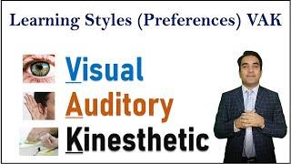 Learning Style  Learning Styles Preferences VAK  Visual Auditory Kinesthetic Learning Styles