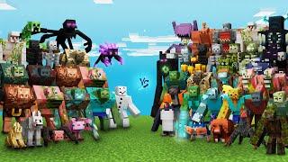 EPIC BATTLE All New Mutant Creatures VS All Mutant Lore V3 ADDON FIGHT in MINECRAFT PE