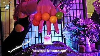 POV Reiki ASMR  Massaging YOUR Energetic Body   wooden massage tools  visual and audio ASMR