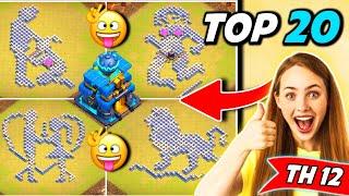 Top 20 Funny Base  Troll Base + Link  Th12 Fun Basecoc  Th12 funny base with link 