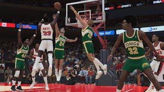 NBA CLASSIC 1983 SEATTLE SUPERSONICS vs PORTLAND BLAZERS NBA 2K24 GAMEPLAY  PS5 UHD #nba