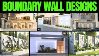 100 + Compound wall designs Latest  Modern Boundary Wall design 2024  Exterior Wall design