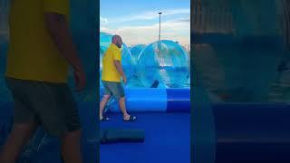 Fun In Giant Bubble BallSwimming pool