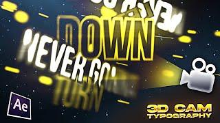 3D CAM TYPO Tutorial + PROJECT FILE  Node Video style but in After Effects