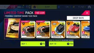 Asphalt 9  Lamborghini Aventador SVJ Roadster 50 Packs Open.