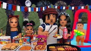 GOING TO A BIG 4TH OF JULY COOKOUT *FIGHTING*  Bloxburg Family Roleplay