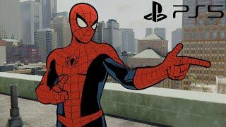 Spider-Man Remastered PS5 - Vintage Comic Book Suit Free Roam Gameplay 4K Fidelity Mode