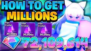 *NEW TRAIT CRYSTALSGEM* METHODS TO GET MILLIONS In Anime Defenders