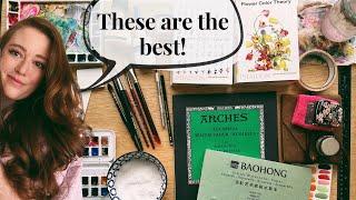 My favorite watercolor supplies I use every day and why