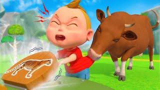Animal Names and Sounds For Kids Dairy Cow Pig Tiger Monkey - Animals Cartoon - Funny Cartoons