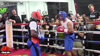 Floyd Mayweather Beats The Sh** Out Of Sparring Partner Clowns Him Then Kicks Him Out The Ring