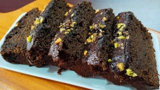 Soft & Fluffy Chocolate Pound Cake Recipe  Without Oven Without Hand Beater  Without Butter