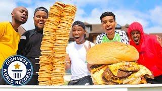 Who Can Make The BIGGEST FOOD Challenge GIANT BURGER