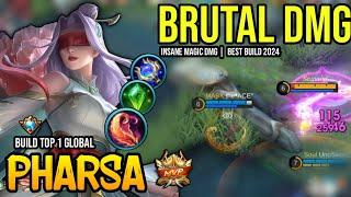 PHARSA BEST BUILD 2024  BUILD TOP GLOBAL PHARSA GAMEPLAY  MOBILE LEGENDS