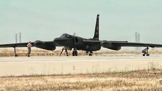 U-2 Spy Plane Takeoffs & Landings With Chase Car Views