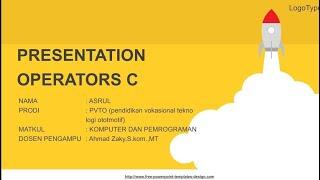 # C TUTORIAL  C OPERATORS