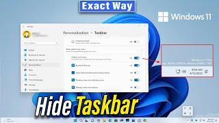 How to hide taskbar windows 11 - 2024  Easy & First 